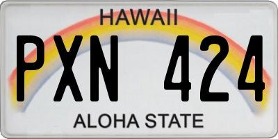 HI license plate PXN424