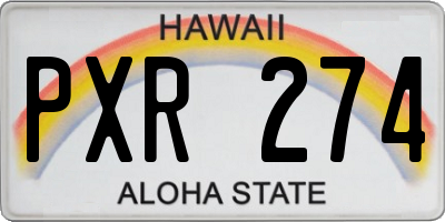HI license plate PXR274
