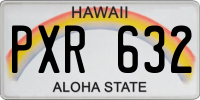 HI license plate PXR632