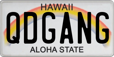 HI license plate QDGANG