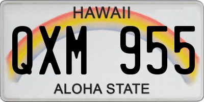 HI license plate QXM955