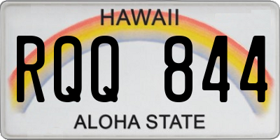 HI license plate RQQ844