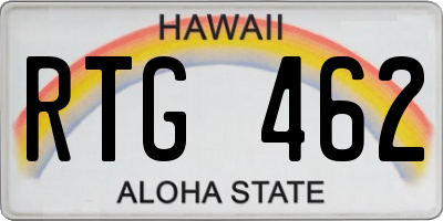 HI license plate RTG462