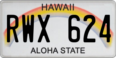 HI license plate RWX624