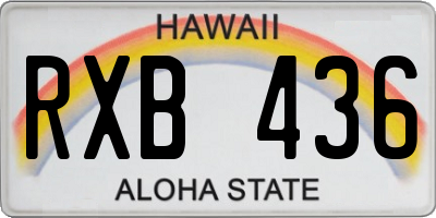 HI license plate RXB436