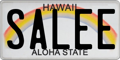 HI license plate SALEE