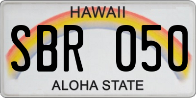 HI license plate SBR050