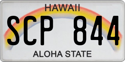 HI license plate SCP844