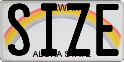 HI license plate SIZE