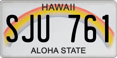 HI license plate SJU761