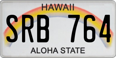 HI license plate SRB764