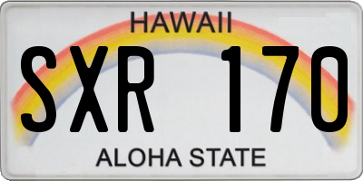 HI license plate SXR170