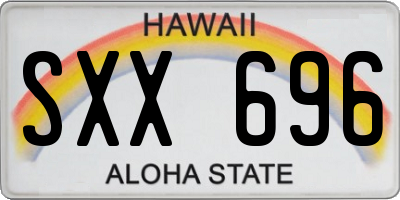 HI license plate SXX696