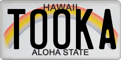 HI license plate TOOKA