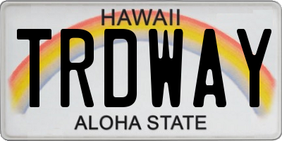 HI license plate TRDWAY