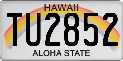 HI license plate TU2852