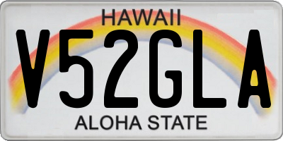 HI license plate V52GLA