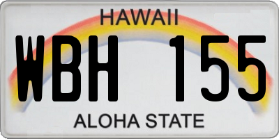 HI license plate WBH155