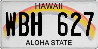 HI license plate WBH627