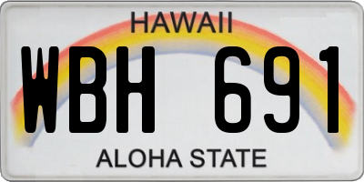 HI license plate WBH691