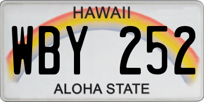 HI license plate WBY252