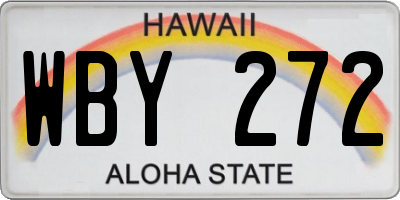 HI license plate WBY272