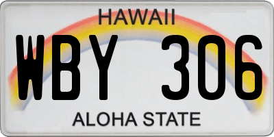 HI license plate WBY306