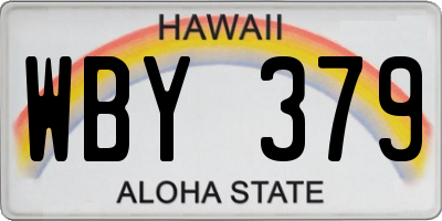 HI license plate WBY379