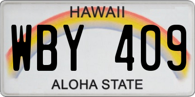 HI license plate WBY409