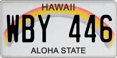 HI license plate WBY446