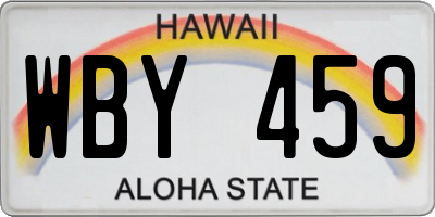 HI license plate WBY459