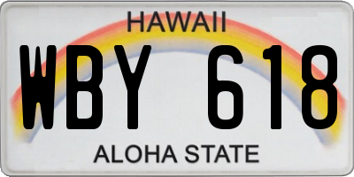 HI license plate WBY618