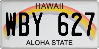 HI license plate WBY627
