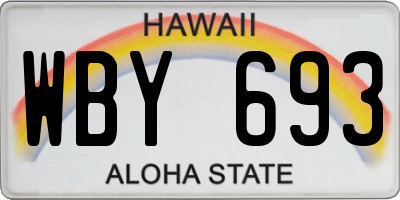 HI license plate WBY693