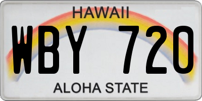 HI license plate WBY720