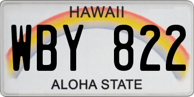 HI license plate WBY822