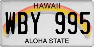 HI license plate WBY995