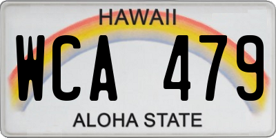 HI license plate WCA479