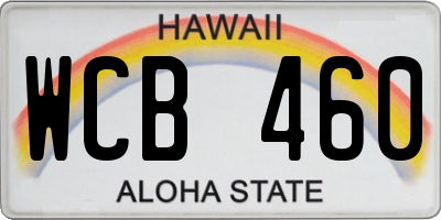 HI license plate WCB460