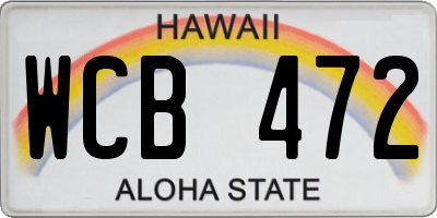 HI license plate WCB472