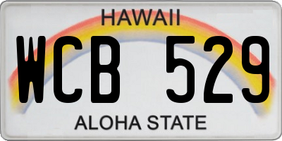 HI license plate WCB529