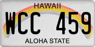 HI license plate WCC459