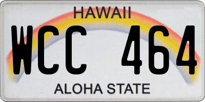 HI license plate WCC464