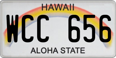 HI license plate WCC656