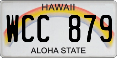 HI license plate WCC879