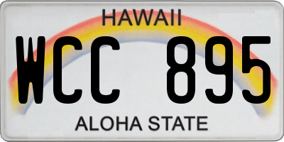 HI license plate WCC895