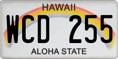 HI license plate WCD255