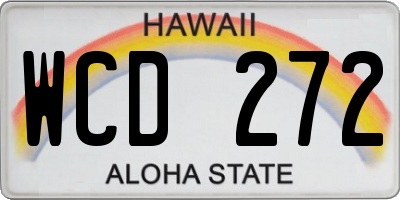 HI license plate WCD272