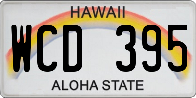 HI license plate WCD395