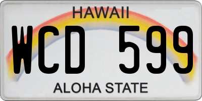 HI license plate WCD599